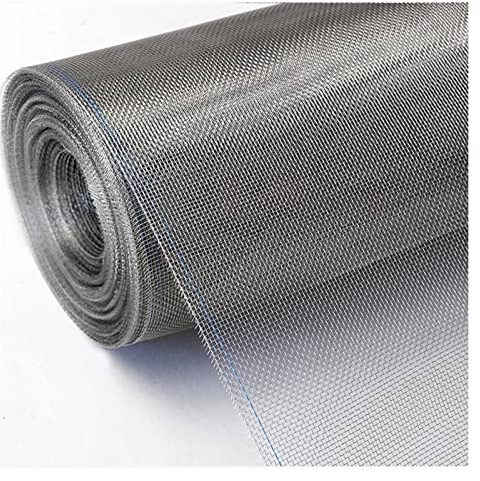 Edelstahl-Drahtgewebe, Edelstahl-Drahtgeflecht, 16 Maschen, Fenstergitter, reißfest, 1,32 mm Loch, Metallgitter für Fenster, Türen, Filter
