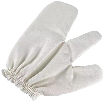 Trockenbürsten-Handschuhe mit elastischen Handgelenkbändern, Garshana für sicheren Sitz während der Körpermassage, Peeling, 1 Stück