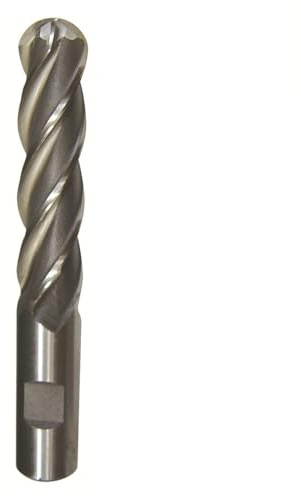 Drill America DWCF Series High-Speed Steel End Mill, Polished Finish, 4 Flute, Square End, 1-7/8 Cutting Length, 1 Cutting Diameter, 4-1/8 Length, 3/4 Shank (Pack of 1)