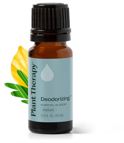 Plant Therapy Deodorizing Essential Oil Blend, 10 mL (1/3 oz), Pure Essential Oils, Undiluted, Therapeutic Grade, Ideal for Household Cleaning & Deodorizing