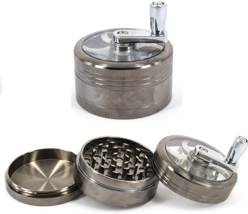 Mill Grinder Zinc Metal Herb 3 Part Grinder Shark Diamond Teeth Rotary System