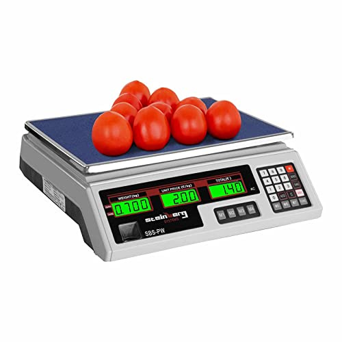 Steinberg Systems Bilancia da Banco Professionale di Controllo SBS-PW-352W (a 35 kg, Precisione 2 g, Display al LED, Batteria integrata fino a 40 ore di funzionamento, Diverse funzioni)