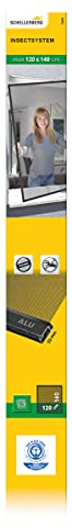 Schellenberg 70989 120 x 140 cm, Anthrazit Insektenschutz Action, Fliegengitter Fenster mit Rahmen aus Aluminium