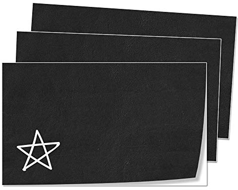 20 Blatt - Tafelaufkleber zum Beschriften Groß, Tafeletiketten Tafelfolie Etiketten Selbstklebend Wasserdicht - 250 x 150 mm