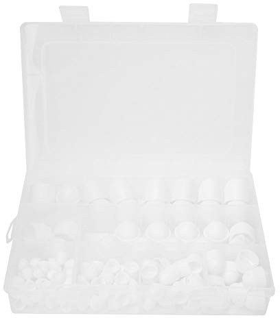 Schraubenabdeckungen Schraubkappen, M4 M5 M6 M8 M10 M12 Sechskantmutter Befestigungselemente Gummi-Hutmutter-Kit, 145-tlg., Mit Aufbewahrungsbox(Weiß)