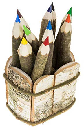 unzutreffend 10xHolzbuntstiften,Geschenkidee:. Holz Geschenk,10X Buntstfie Haselnuss,Holzstifte + BirkeKorb Natur Stifte Twig crayons, holz buntstifte,malstiften,rustikal,holz produkte,Holz Box