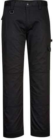 Portwest CD884 Super Work Trousers Durable Sitewear Kneepad Pockets Safety Cargo Pants Adjustable Fit Multi Function Construction Modern Workwear