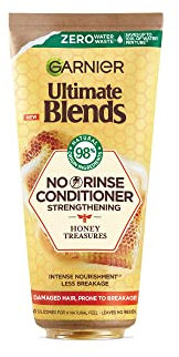 Garnier Ultimate Blends Honey Treasures, Nourishing No-Rinse Conditioner, For Damaged & Fragile Hair, 98% Natural Origin Ingredients, 200ml