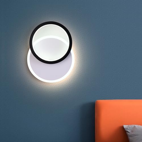 ZTWLEED LED Wandleuchte Innen,16W 1800LM Wandlampe LED Modern 3000K/4000K/6000K,Wandbeleuchtung für Schlafzimmer Wohnzimmer Korridor Treppenhaus,Weiß 110-240V