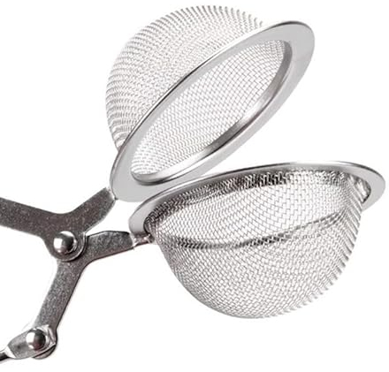 Bayli 20er Set Teezange aus Edelstahl für losen Tee | 20 Stück Tee Ei in Kugelform | Siebzange für Tasse | Teefilter | Gewürzzange | Teesieb | Gewürzei | Tassensieb für Teeliebhaber | Teezangenei