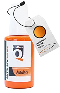 uniQum Autolack Lackstift fürs Auto für Lamborghini ORANGE 954165 Autolack Reparatur 30 ml