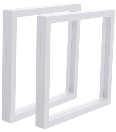 ULDIGI 2pcs Floating Frame Jewelry Display Holder Transparent Box for Medals Coins and Collectibles Easy Push Open Design White