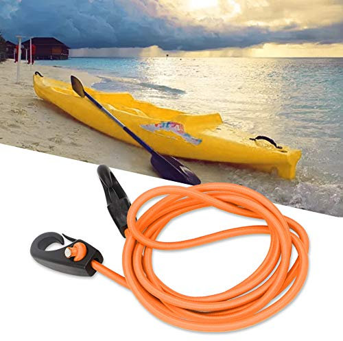 KIMISS Tow Line Paddleboard Tow Rope 189Cm Elastic String Boatingk Paddle Safety Rod Leash With Carabiner For Paddling(Orange) (Orange)