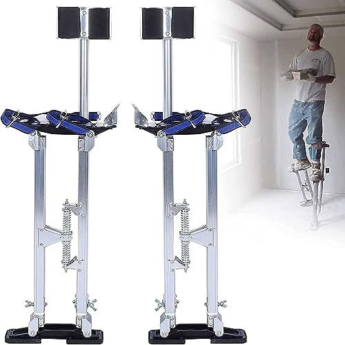 FJAUOQ Decorators Stelzen Verstellbare Aluminium Trockenbau Stelzen Hebewerkzeug für Maler Taping Reinigung Deckenoberfläche Decke Installateur Maler,40inch