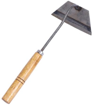 Michear Weeding Puller Garden Hoe Hand Tool,Stainless Steel Hand Hoe with Wood Handle Multipurpose Transplanting,Loose Soil Tool,Pulling Tool,Planting Vegetables Farm Tool (Trapezium hoe #A)