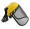Aramox Casco de Seguridad de Malla, Casco de Seguridad con Visera de Malla de Cara Completa para Tala, Desbrozadora, Protección Forestal