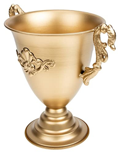 IMIKEYA Bodenvase Groß 100cm Trompetenvase Urne Blument? Tischdekoration Goldene Blumenvase Bodenvase Für Amphore Pflanztopf Kranzständer Blumentisch Eisen Getrocknete Blumen