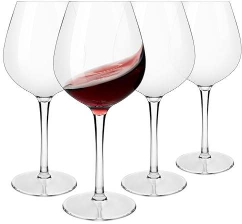 HAHASHOW Okrossbara röda vinglas, Tritan-plast fotglas, 500 ml vitt vinglas, set med 4 st