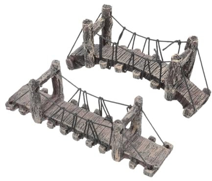 BESPORTBLE 2pièces Bridge Model Décorations Résine pour Aménagement Paysager Accessoires De Jardin Et pour Intérieur Et Extérieur