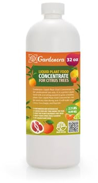 Gardenera Plant Growth Superfood for Citrus Trees with 18 Key Vitamins & Minerals - Organic Plant Food Fertilizer - Micro-Fungi and Bio-Organisms for Citrus Plant Care & Growth Enhancement - 32oz