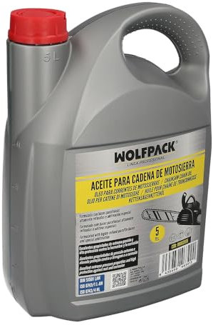 WOLFPACK LINEA PROFESIONAL Aceite Para Cadenas y Barras Motosierra 5 Litros, Grasa Cadenas Motosierra, Lubricante Cadenas Motosierra