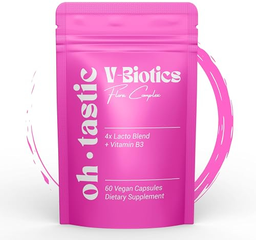 V-Biotics Probiotique Flore Intime - Soutien en cas de Vaginose Bactérienne, Odeurs Intimes Mycose, Avec Lactobacillus Reuteri, Rhamnosus, Acidophilus, Fermentum, 60 Gélules – ohtastic