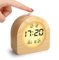 VFANDV Réveil Numérique en Bois, Horloge Numérique LCD avec Affichage de la Date Température Snooze Rétro-éclairage Horloge Digitale Alimenté par Pile Réveil Matin pour Chambres et Bureaux