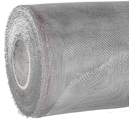 Drahtgeflecht - 40 Maschen - Loch 0,5 mm - Drahtgeflecht-Fenstergitter - rostet Nicht - hitzebeständig/Silber/0,5 x 1 m