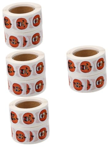 Tofficu 8rollen Halloween Aufkleber Mit Rundaufklebern Für Umschläge Und Partydekoration Selbstklebend Vielseitig Einsetzbar Für Halloween-feiern Sticker