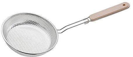 Hoement Küchenhelfer Edelstahl Lange Griff Sieb Löffel Mit Filterloch-design Für Suppe Öl Nudeln Zuhause Küche Restaurant