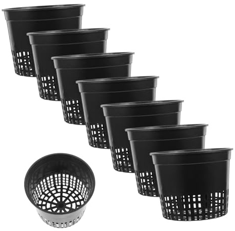 KITANDOVE 10 Pièces Panier Hydroponique en Plastique Noir 13X13X10Cm Pots De Culture avec Drainage Optimal pour Jardinage Hydroponique sur Balcon Et Serre