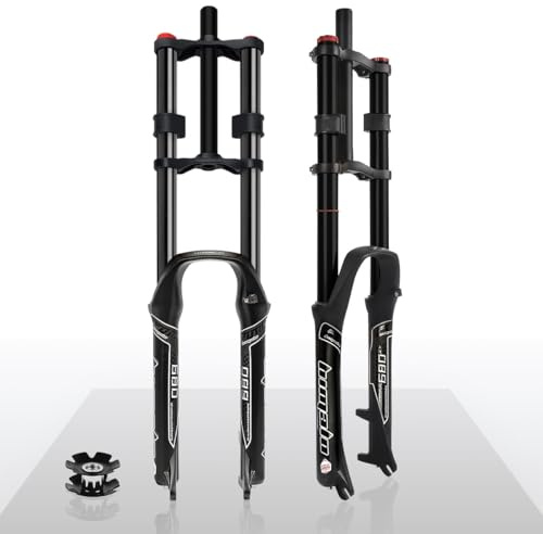 BSFHQS Downhill Air Suspension Fork 26 27.5 29 Inch Disc Brake Mountain Bike Front Forks 150mm Travel 9 * 100mm QR DH Air Fork 1-1/8 Straight Tube Rebound Adjust
