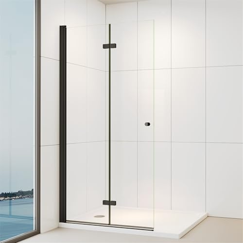 IMPTS Walk in Duschwand Dusche Falttür Duschkabine Faltbare Duschtür 70cm Scharniertür Duschabtrennung, Höhe 185cm