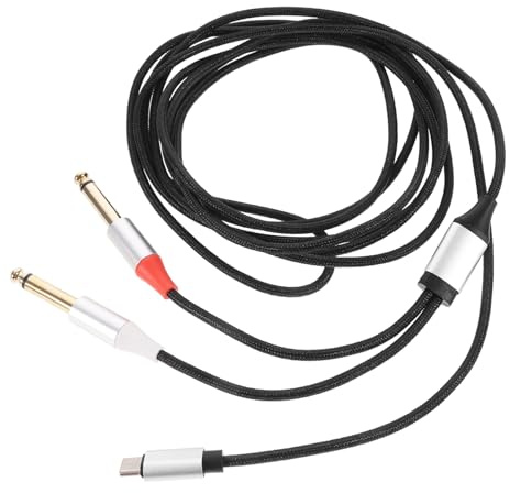 Alasum 3m Câble Audio Usb-c Vers Double Jack Câble Adaptateur De Conversion Audio De Mètres Pour Amplificateur Et