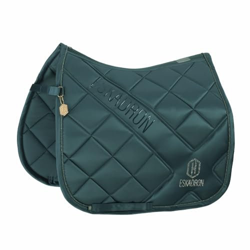 Eskadron Heritage Schabracke Bicross Mattgloss Almond/Trueblue/vintagegreen, Größe:Pony Dressur (PD), Farbe:Vintage Green