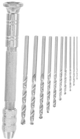 WOONEKY 11-teiliges Stiftschraubstock-handbohrer-set 0 8–3 0 Mm Bits Für Die Holzbearbeitung Harzschmuckherstellung
