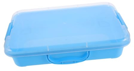 BESPORTBLE Plastic Sandbox with Lid for Kids Tray and Storage Box Inspires Imagination Safe Materials Indoor Outdoor Play Equipment for Home Kindergarten