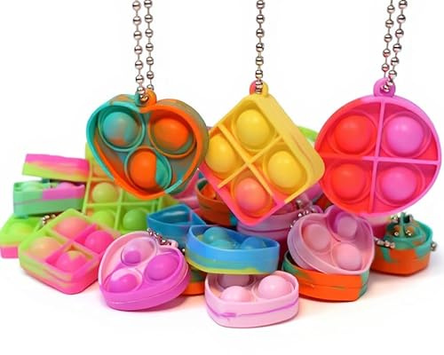 Pack 30 Llaveros Pop It para Niños – Regalos Cumpleaños Colegio, Detalles Cumpleaños Infantiles, Relleno Piñata, Fidget Toy, Regalitos Invitados, Regalos Alumnos Primaria