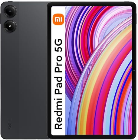 Xiaomi Redmi Pad Pro 5G 8+256GB Pantalla 12.1, Batería de 10000 mAh, Carga Rápida 33W Negro