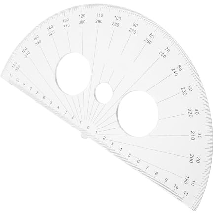 SHINEOFI Multi Function Half Circle Protractor Tool Degrees Plastic Protractor for Students Geometry Drawing Ruler for Math Lessons and Classroom Use
