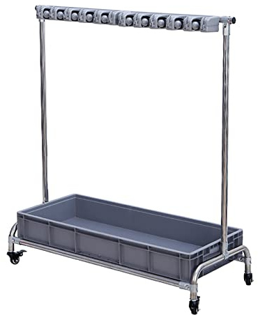 Soporte para Escoba y trapeador, Estante de Almacenamiento para Herramientas de Limpieza, Estante de Almacenamiento de trapeador húmedo de pie, Estante de trape