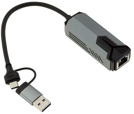 KALEA-INFORMATIQUE Cable USB 3, 3.1 o 3.2 A o C a Red RJ45 LAN 5G con chipset Realtek RTL8157 Compatible con 10 100 1000 1 2,5 5 Gigabit Ethernet