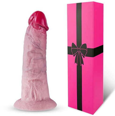 Petit godemiché en silicone souple de 18,5 cm avec ventouse puissante,réaliste et sans boules, stimulation des points G et P,gode anal et prostatique portable,idéal pour les débutants,hommes et femmes