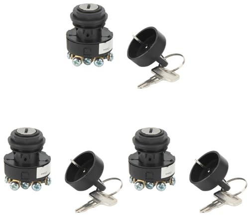 Yctze 3 Pezzi Chiave Interruttore di Accensione Interruttore a Chiave di Accensione a 3 Posizioni 4360469 per T350 2033E3 1932E3 1532E2 1932E2 10042 Interruttore di Accensione