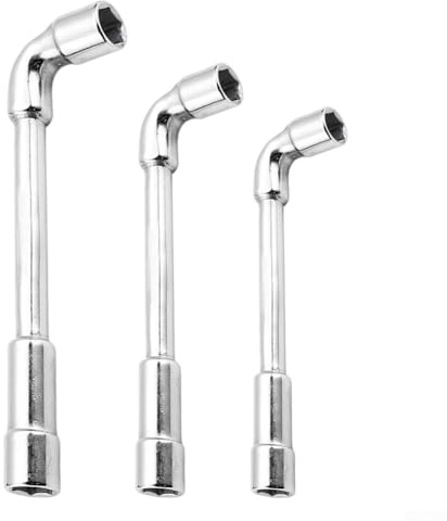 Yuanpgky 6mm 8mm 10mm Doppelkopf L-förmiger Innensechskantschlüssel mit perforiertem Winkel für Baumaschinen und Autoreparatur, aus Chrom-Vanadium-Stahl mit Wärme