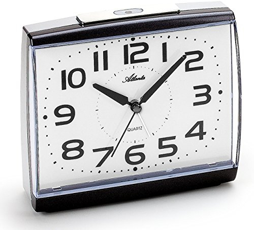 Atlanta Großer Wecker mit Nachtlicht Sensor Quarz Analog Senioren - 1919-4