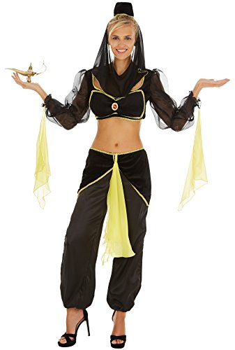 dressforfun 900221 Frauenkostüm Bauchtänzerin 1001 Nacht | Sexy, Bauchfreies Oberteil | Bequeme Pump-Hose | Traumhafte Kopfbedeckung mit Schleier - diverse Größen (S | Nr. 301000)