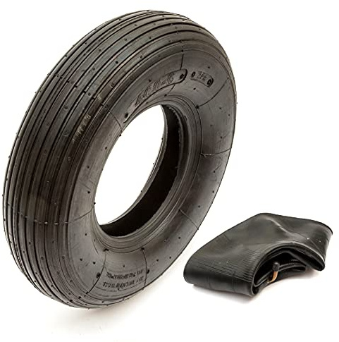 Tyre & Inner Tube 4.00-6 400-6 400x6 Ribbed Rib 2 Ply Tread 6 Inch Rim Wheel Barrow