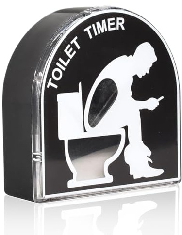 EIHI 1 Stück Toilet Timer, 5 Minuten Toilette Sanduhr Timer, Sanduhren, Toiletten Timer, Sanduhr 5 Minuten, Papa Geschenk, Lustige Geschenke Für Männer, Ehemann, Vatertag, Geburtstags-Gag