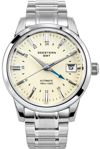 S446.BS Seestern GMT Fashion Mechanical Mens Watch Steel Seagull 1963